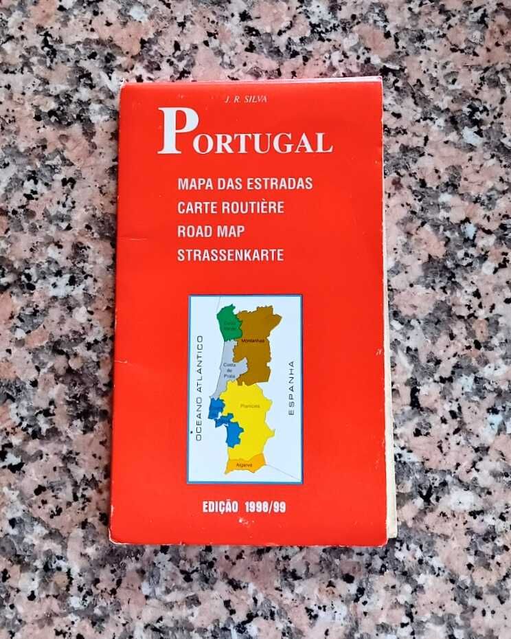 Mapa Dobrável Antigo – Mapa das Estradas de Portugal (1998/99)
