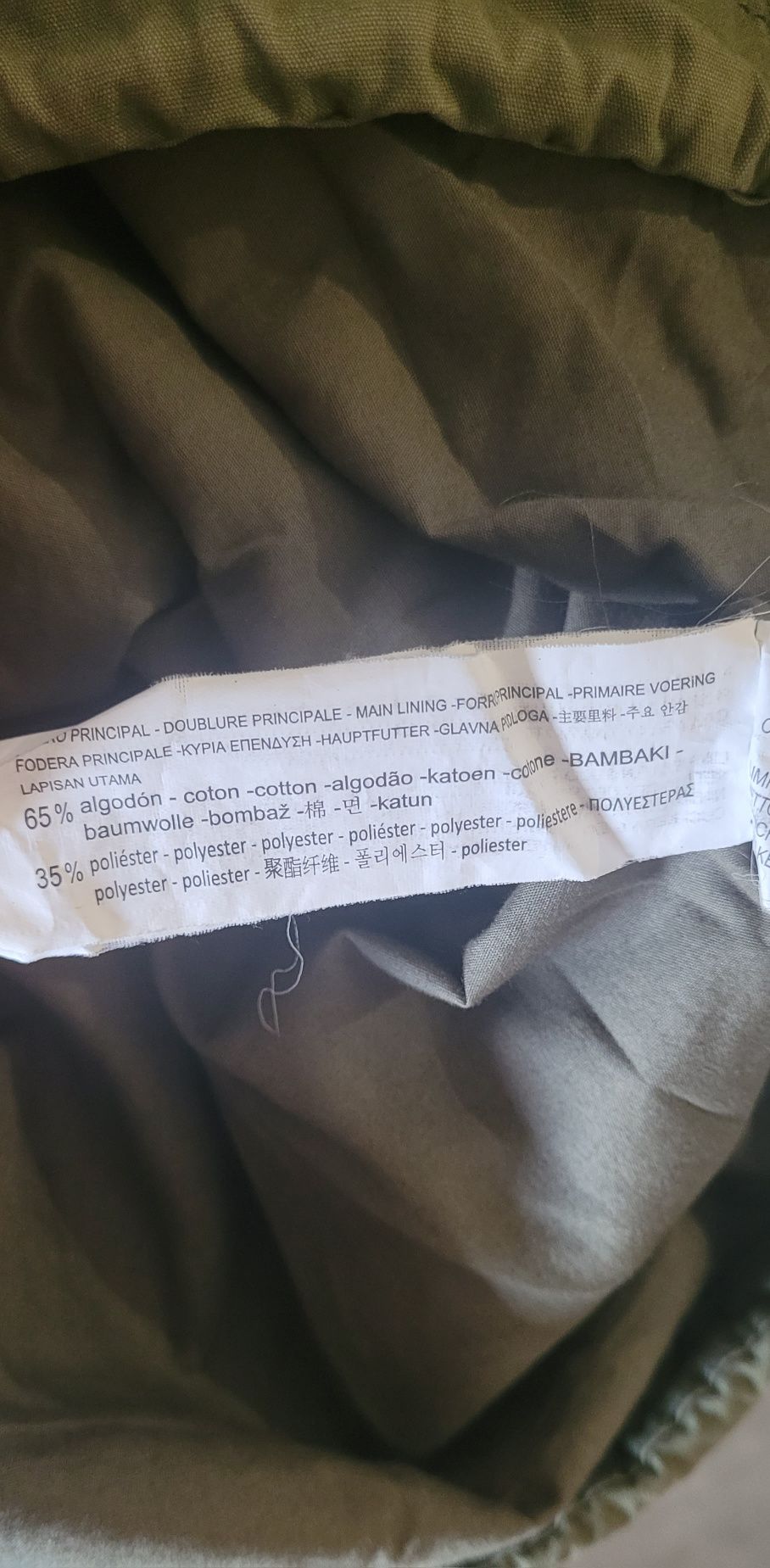 Męska kurtka parka khaki