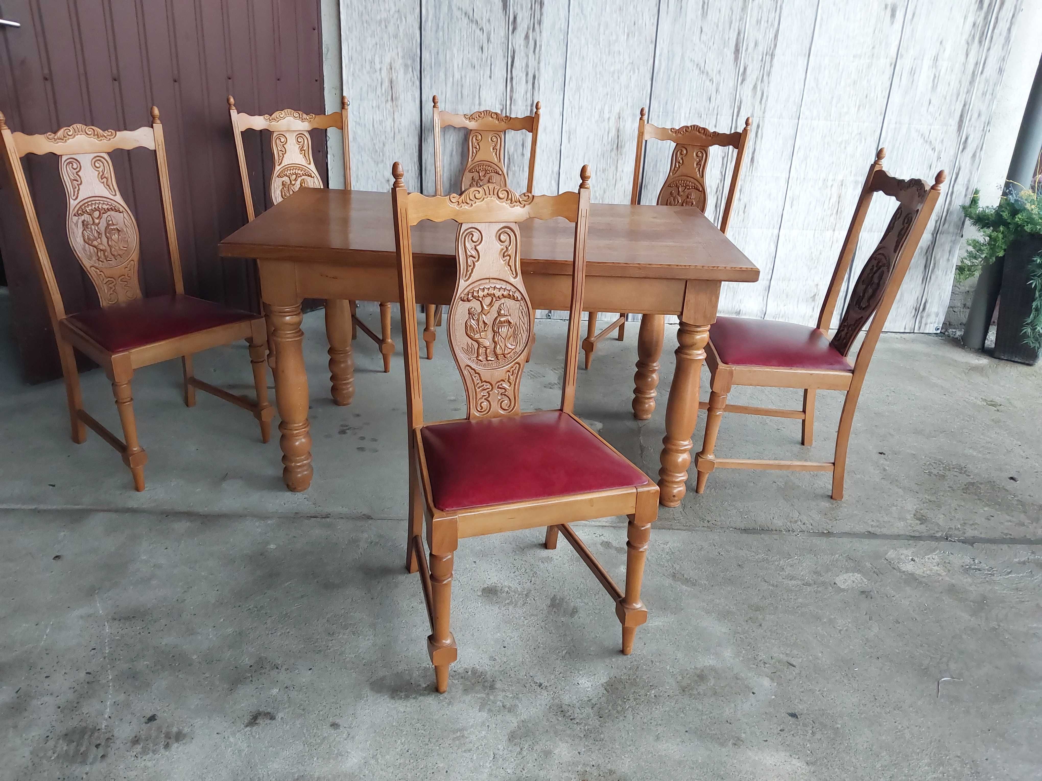 zestaw stylowy stół z krzesłami / 635
