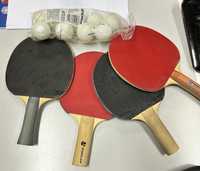 raquetes de ping pong + 9 bolas