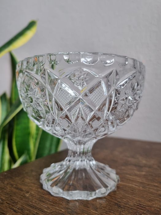 Kryształ kielich cukiernica szkło szklana ozdoba