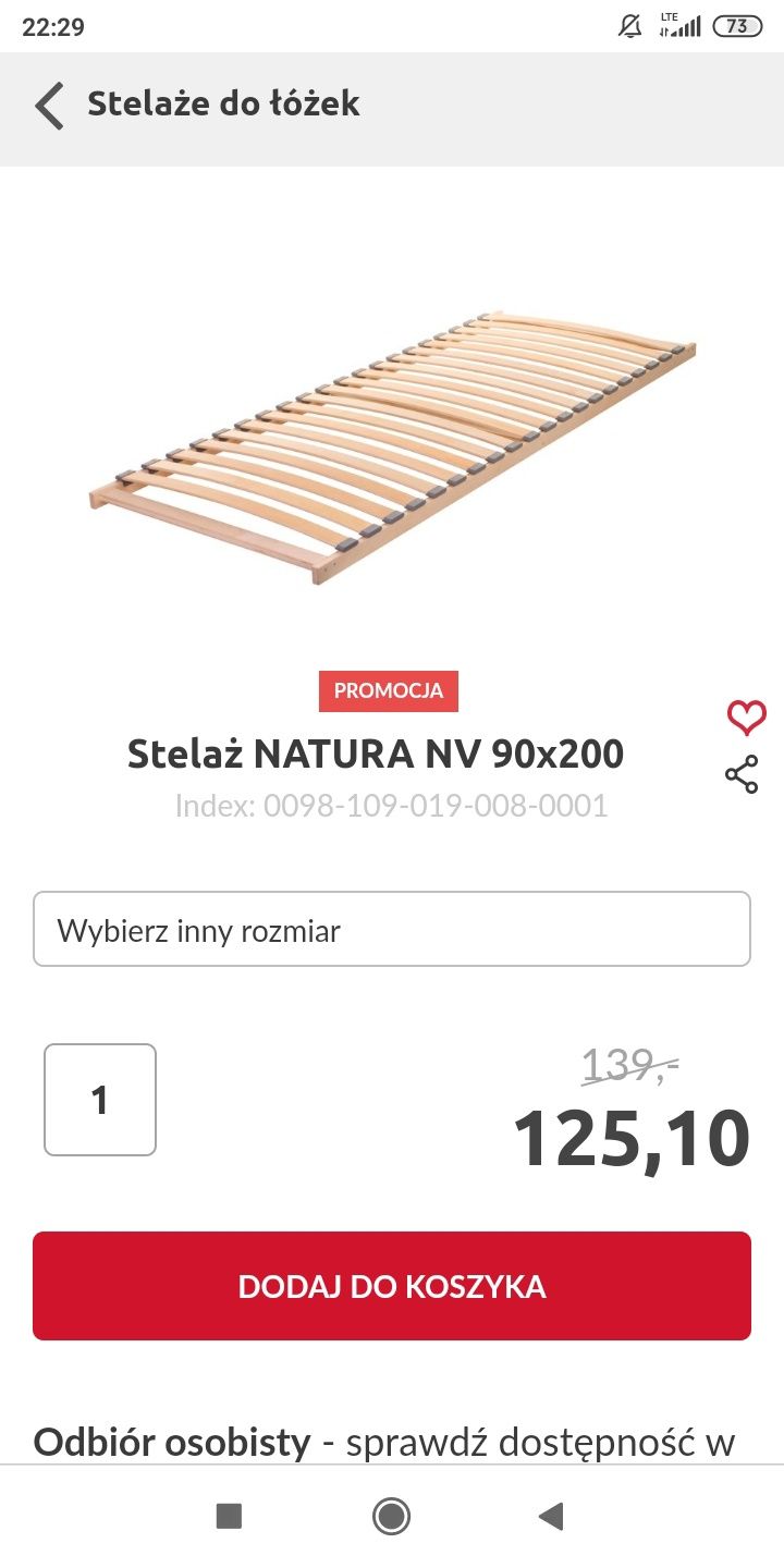 Stelaż natura nv