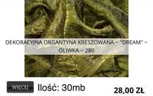 Tkanina dekoracyjna organtyna kreszowana