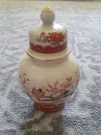 Pote/Jarra decorativa de porcelana japonesa pintada à mão - Satsuma Ja