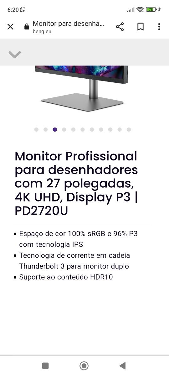 Monitor BenQ 27" PD2700U IPS 4K