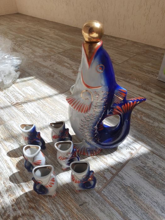 Набор посуды, рыбы