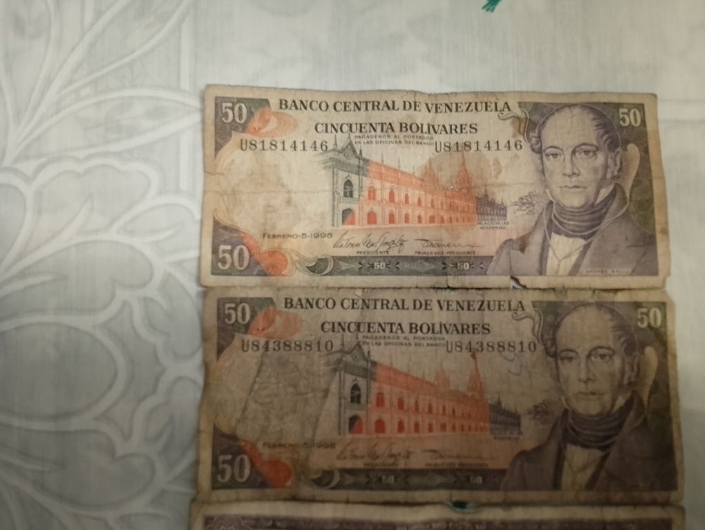 Notas antigas venezuelanas