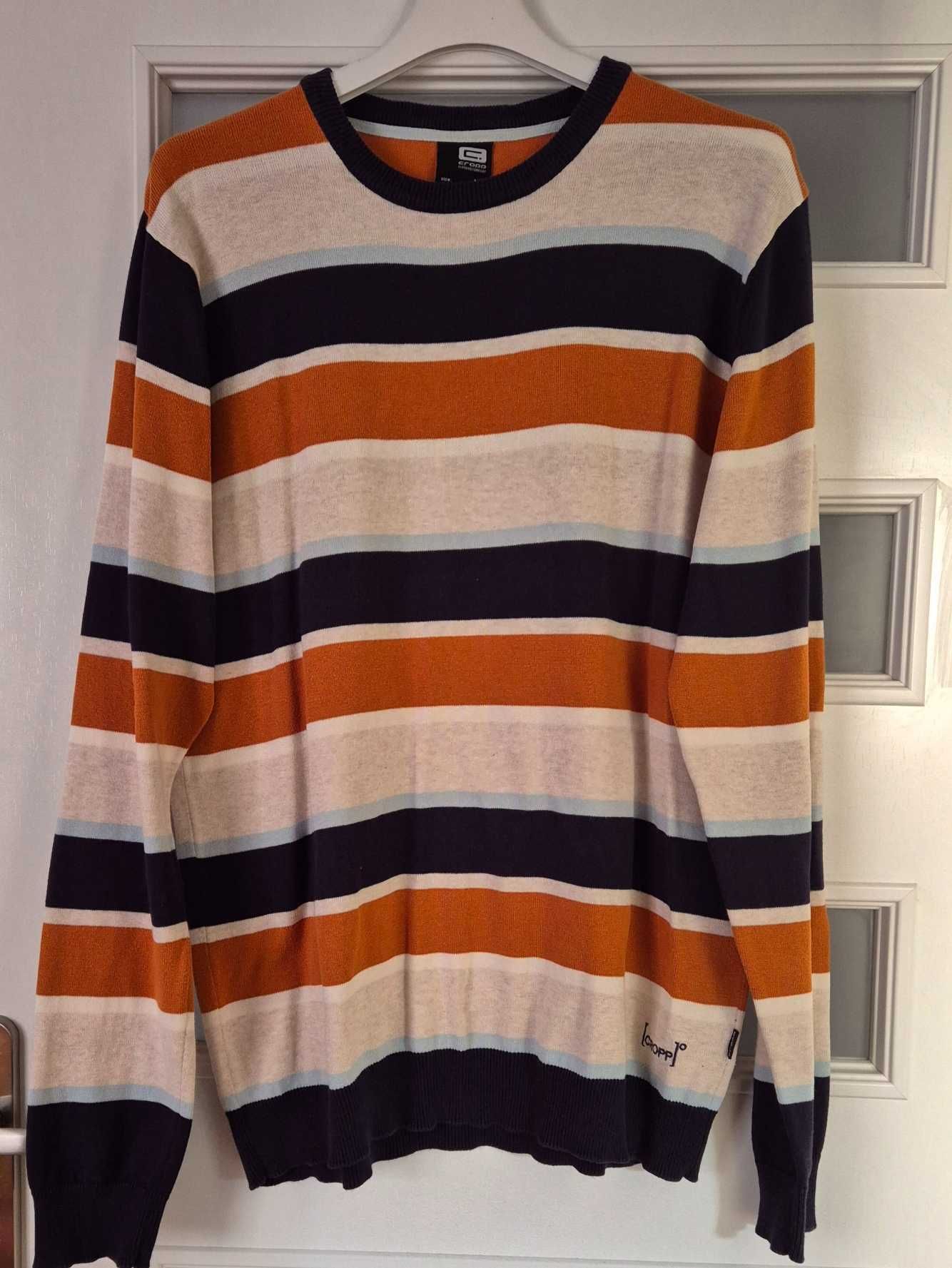 Cropp cienki męski swetr w paski roz XL