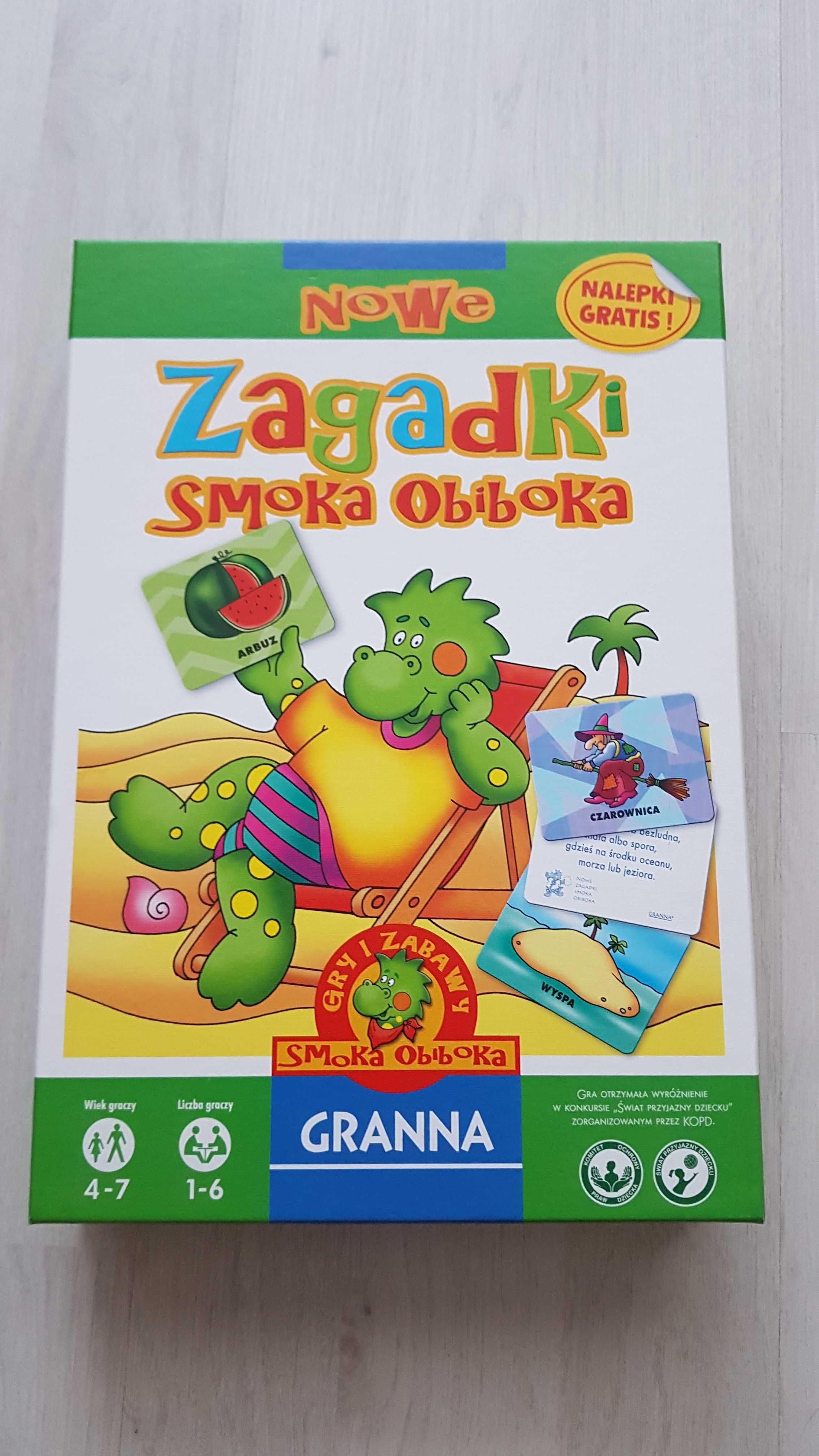 Nowe zagadki Smoka Obiboka_Granna_gra edukacyjno-logiczna_stan idealny