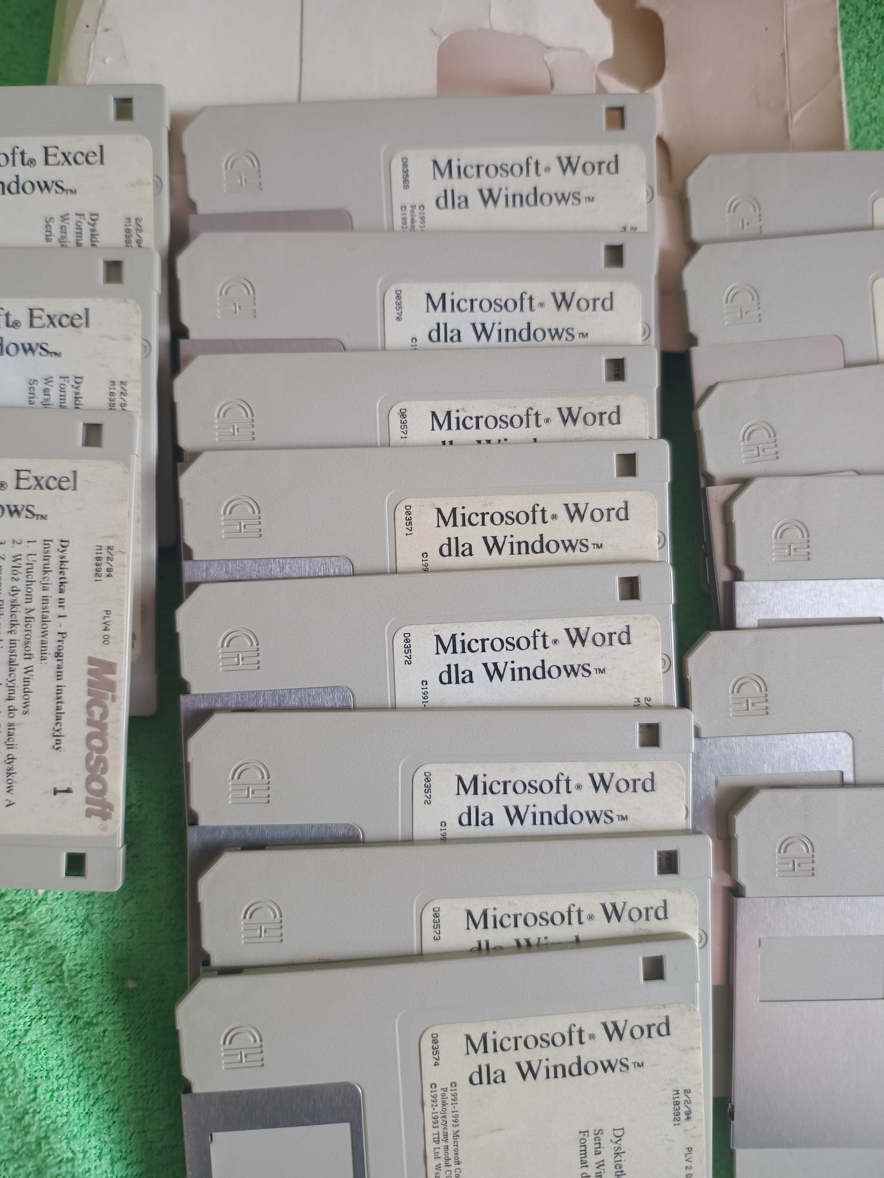 Microsoft Word, Excel i Publisher na dyskietkach 3,5"