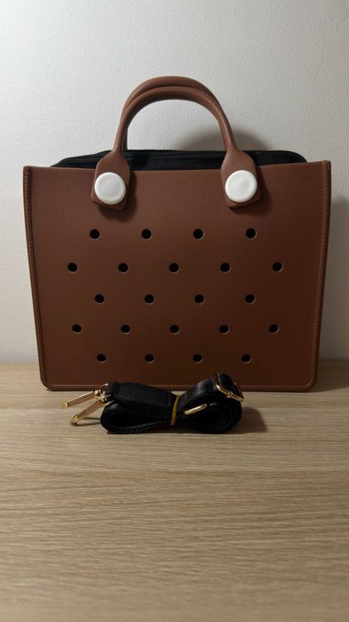 Brązowa torebka 29x27x7 cm z personalizacją