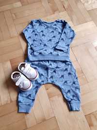 Dres niemowlęcy niebieski 80 Next baby bluza spodnie