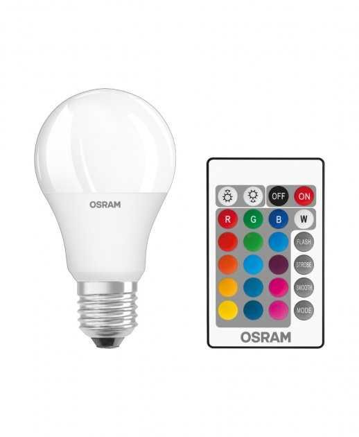 Led лампа OSRAM ST CLAS A60 RGBW FR 9.7 W /2700K E27  с пультом
