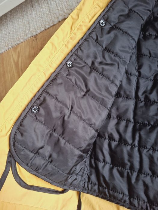 122cm 128cm Zara musztardowa parka chłopięca, kurtka ocieplana