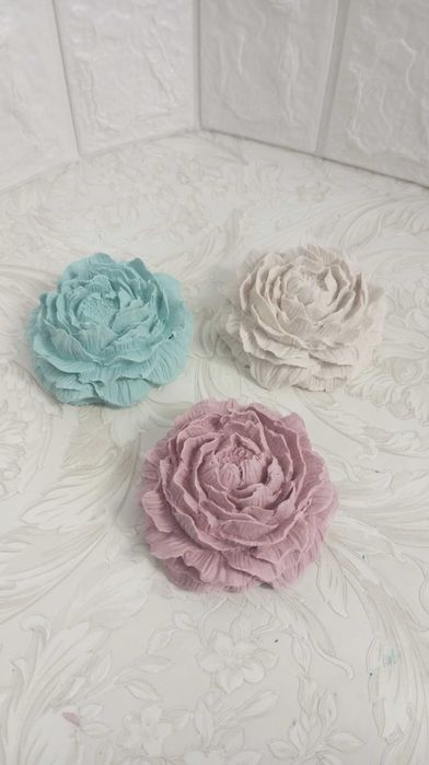 Peónias em gesso perfumado