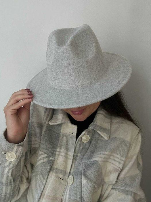 Вовняний капелюх Федора унісекс меланж LUXORA