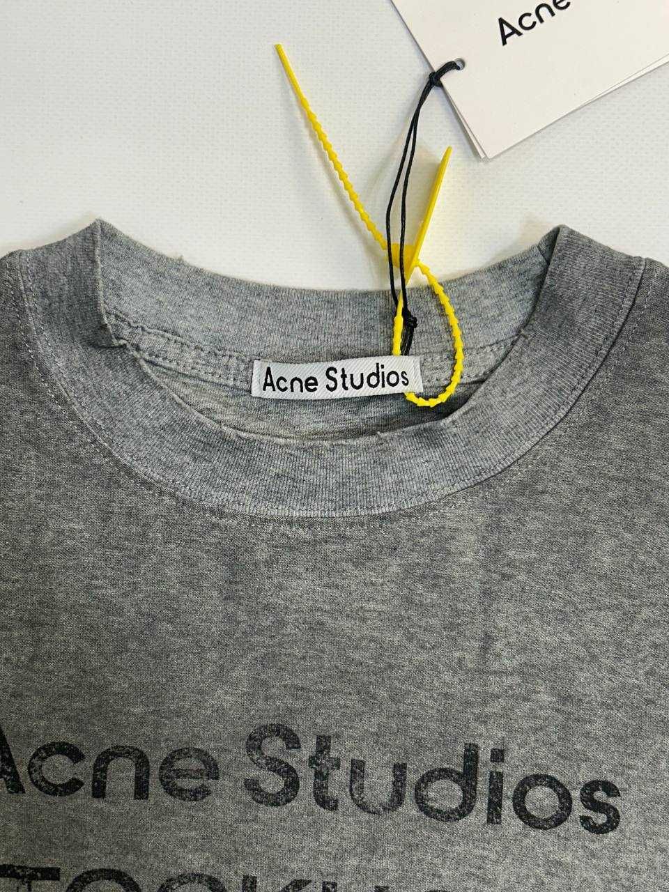 Футболка сіра Acne Studios STOCKHOLM 1996 серая distressed M L