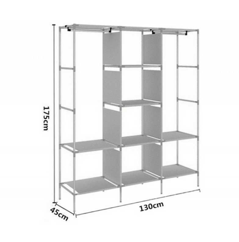 Складна каркасна шафа на три секції 130*45*175 см. storage wardrobe