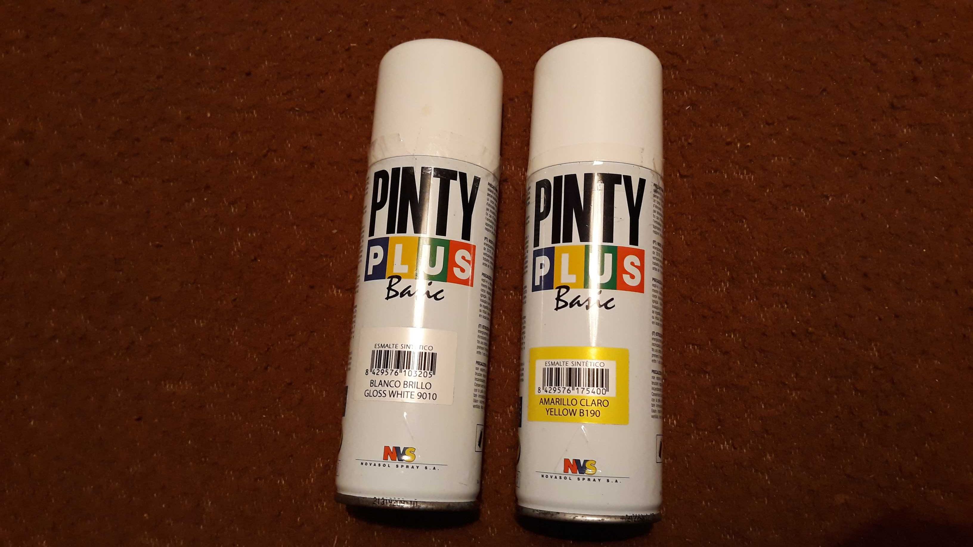 2 sprays tinta - Pinty Plus - novos - portes incluídos