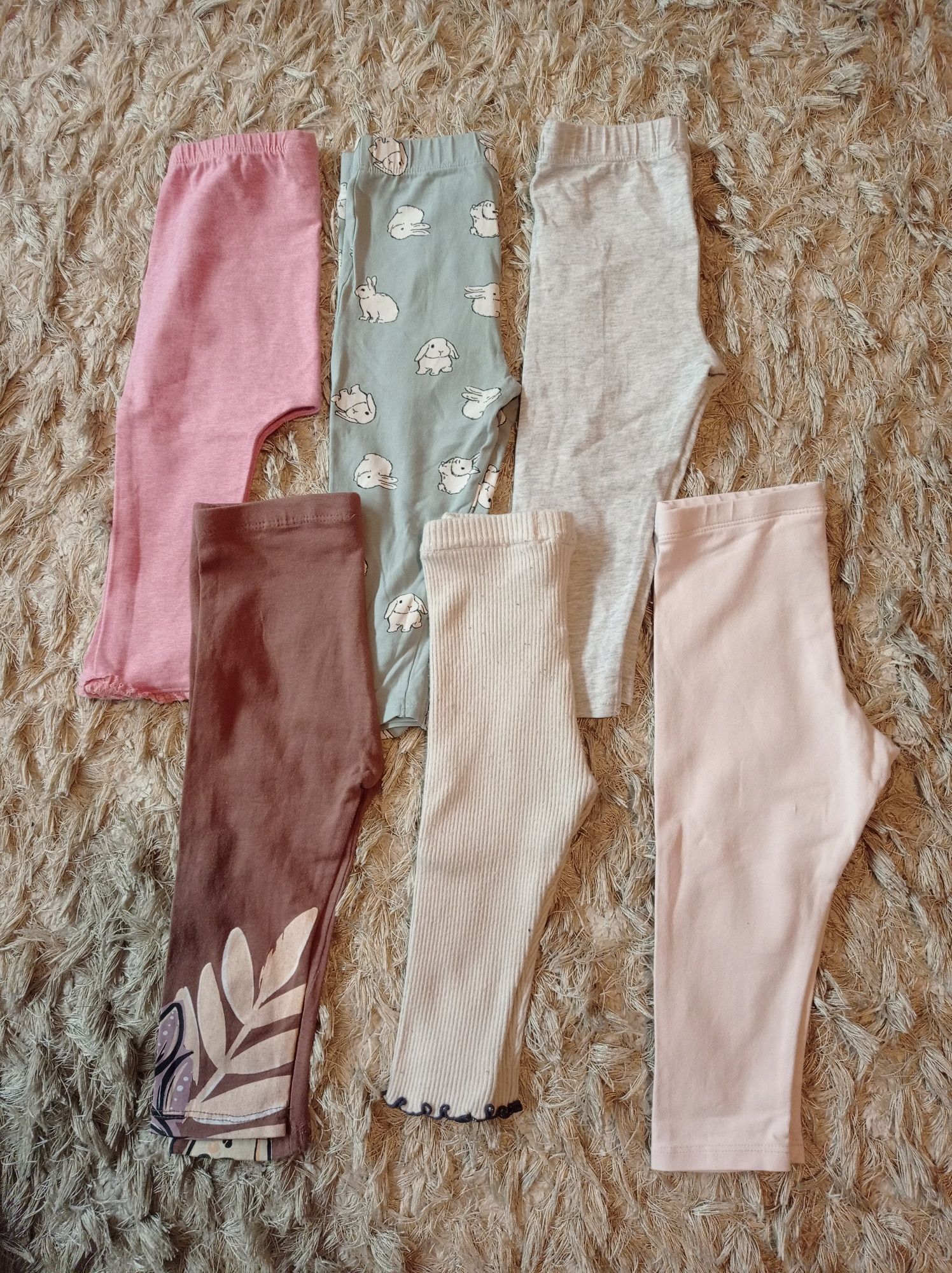 Paka spodni, spodenek. Spodnie dla dziewczynki 15 szt. różne, r. 80-86