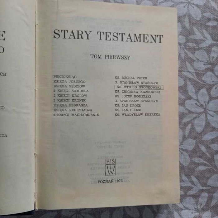 Pismo Świete Biblia Poznańska 3 Tomowe wydanie 1973-75