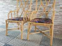 Cadeiras jardim antigas em bambus, restauradas