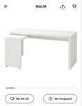 Secretária branca Malm IKEA