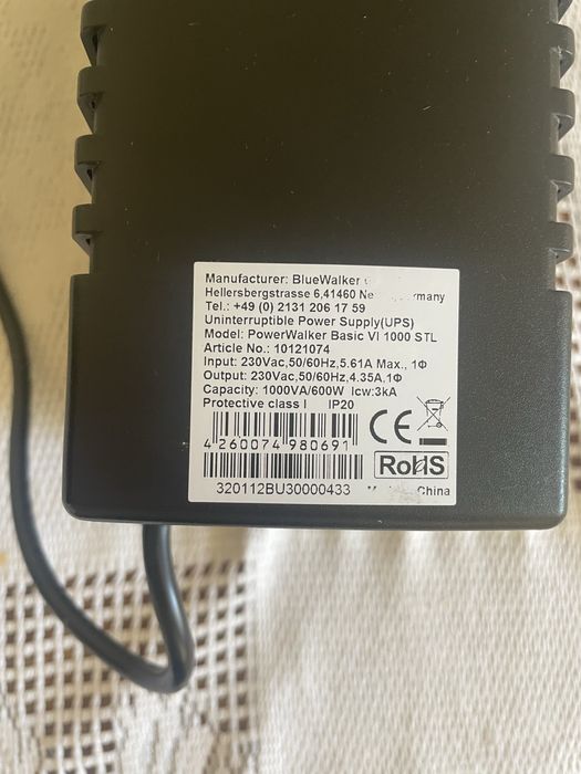 Бесперебойник PowerWalker Basic VI 1000 STL