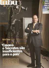 Mário Crespo na capa da revista em 2010
