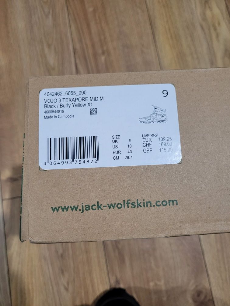 Jack Wolfskin VOJO 3 TEXAPORE MID M rozm. 43 (42) NOWE