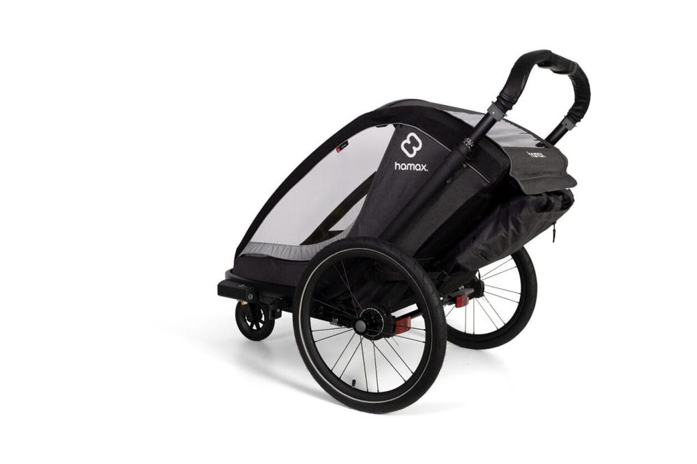 Hamax Cocoon TWO Grey/Black wózek podwójna przyczepka rowerowa