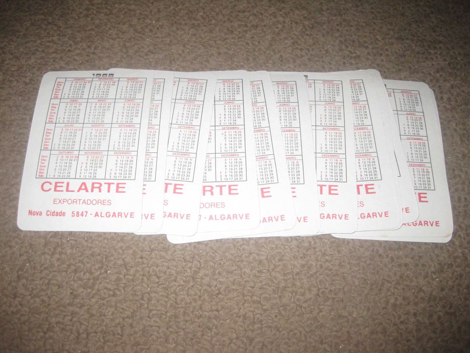 12 Calendários de "Relógios de Sol" Colecção Completa! Rara!