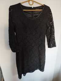 Sukienka koronkowa czarna Massimo Dutti 42 XL