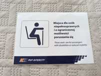 Naklejka PKP Intercity Miejsca dla osób niepełnosprawnych i