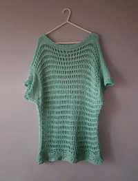Sweterek sweter oversize miętowy zielony
