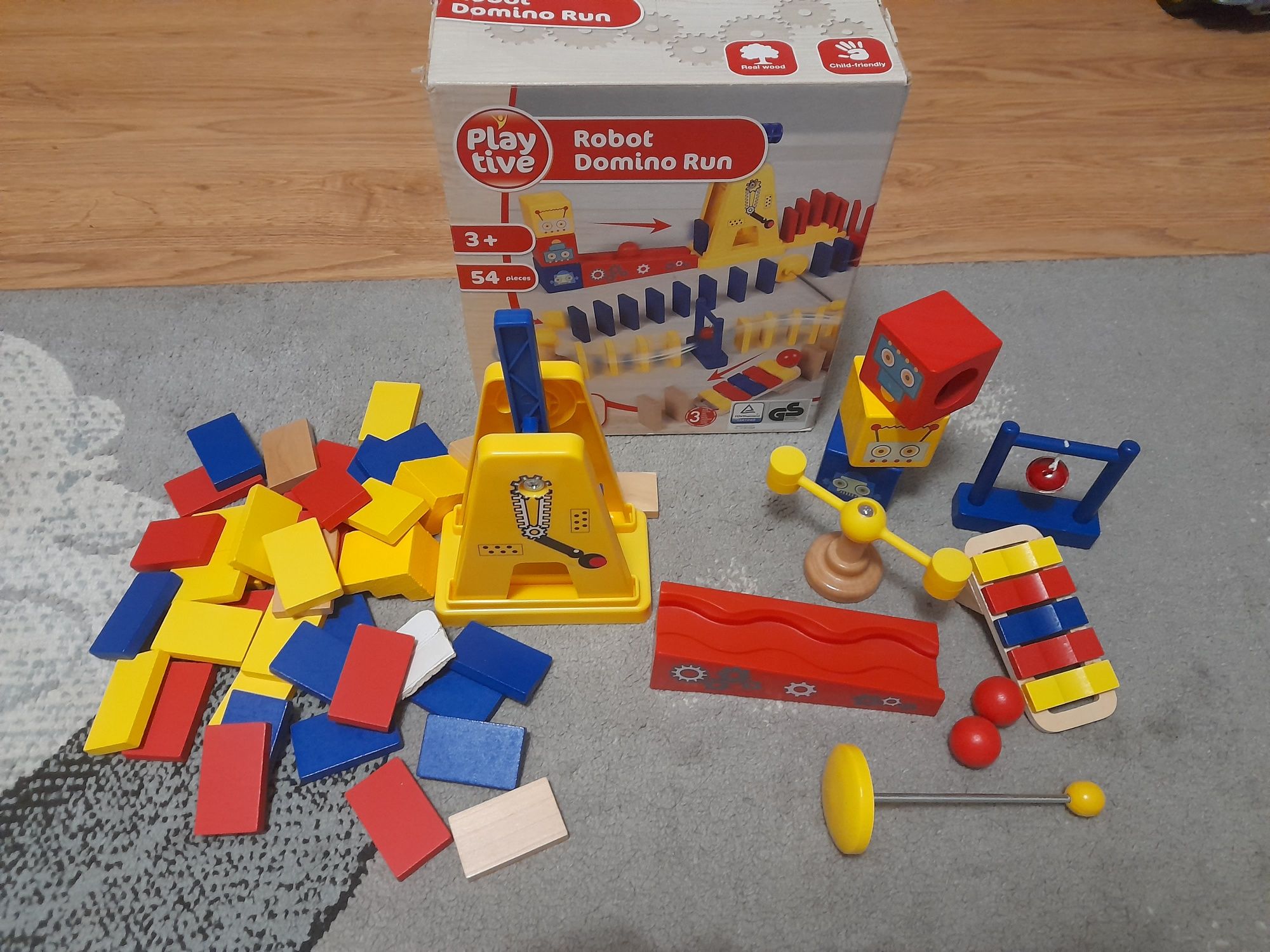 Drewniane Domino Robot Domino Run Play Tive