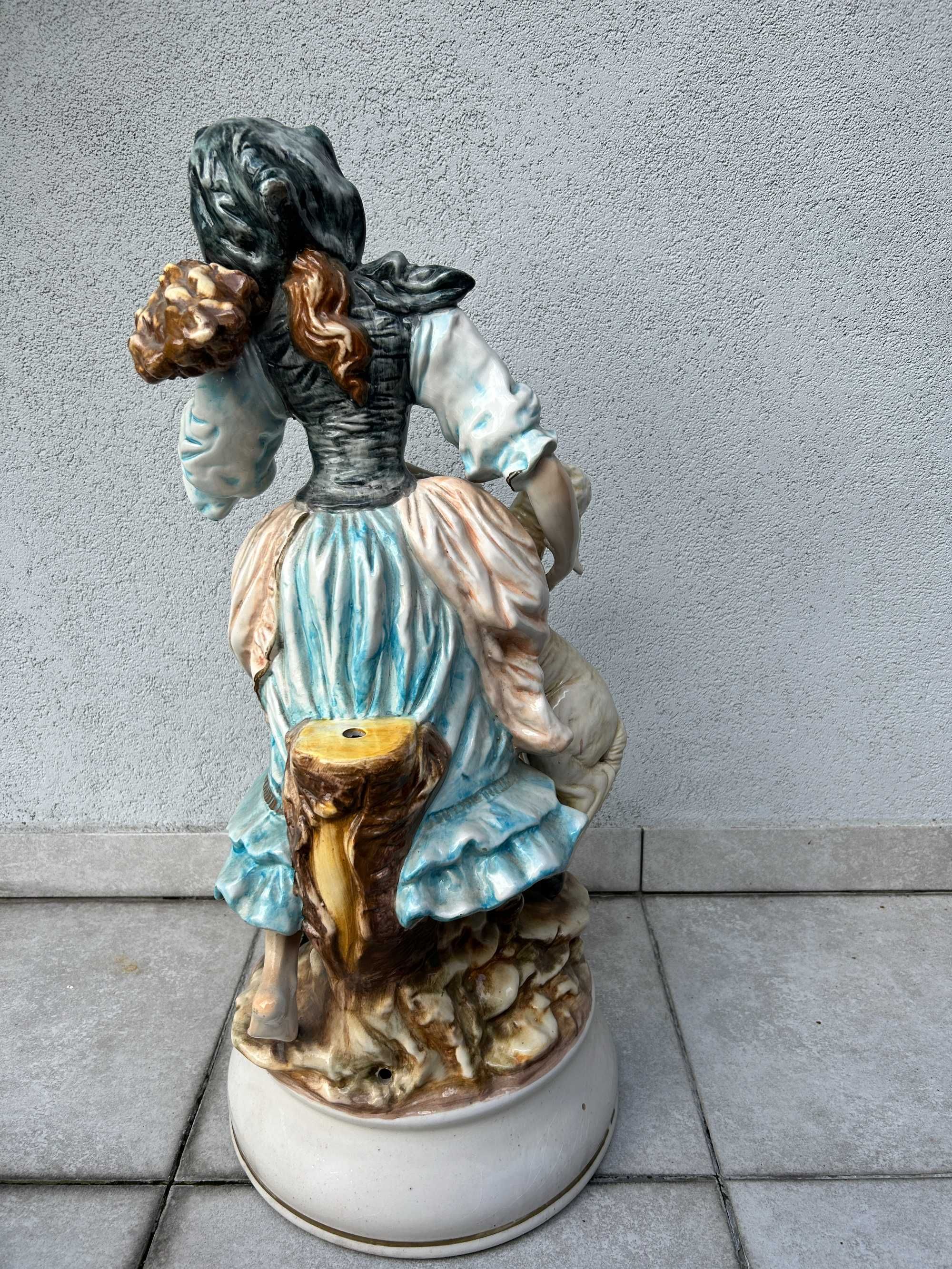 CapoDimonte Capo de Monte 2szt - duże podstawy lamp lata 60-70