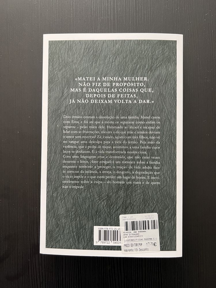 Vendo livro AMOR ESTRAGADO - de Ana Bárbara Pedrosa