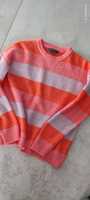 Różowy pomarańczowy liliowy sweterek damski S hm Zara Sinsay