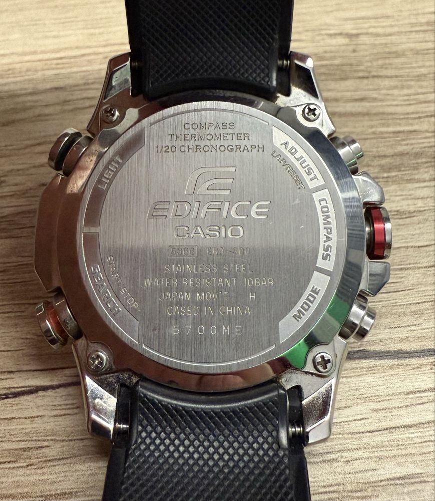 Casio edifice era 300 хронограф компас  термометр