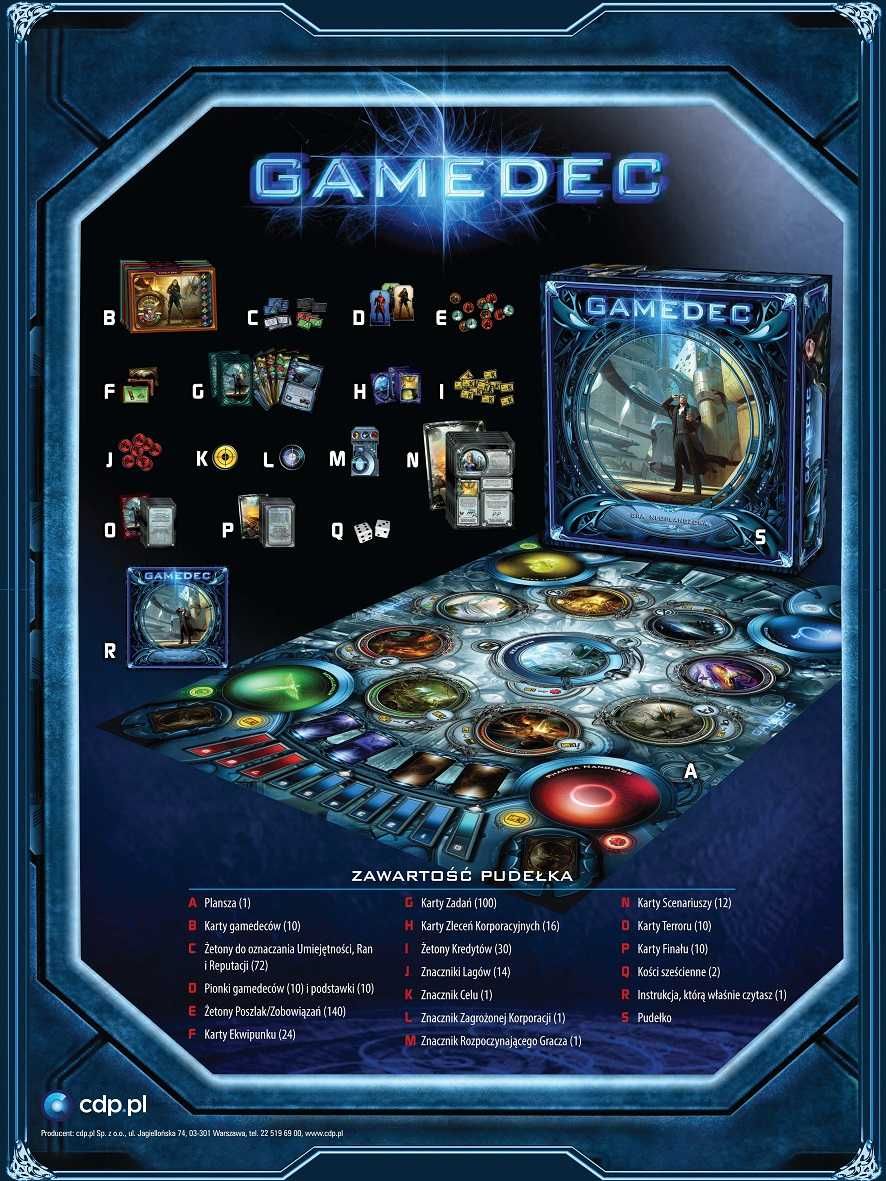 Gamedec gra planszowa; stan idealny