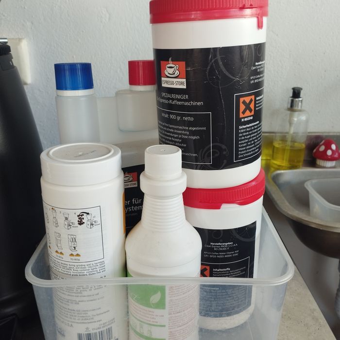 Moinho de café e produtos higienização