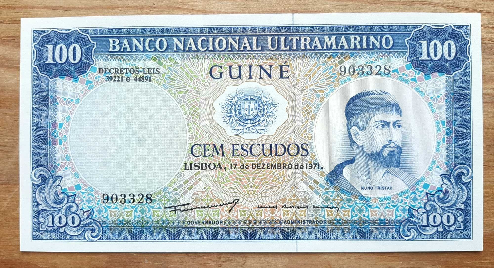 Notas Novas de 100 e 50 Escudos - Guiné - 1971