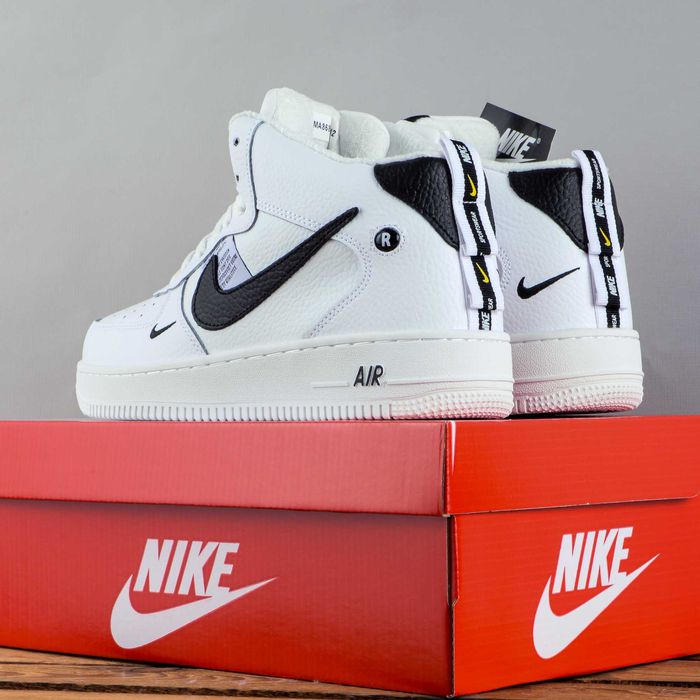 (1660) Чоловічі Зимові Кросівки Nike Air Force з хутром (41-46)