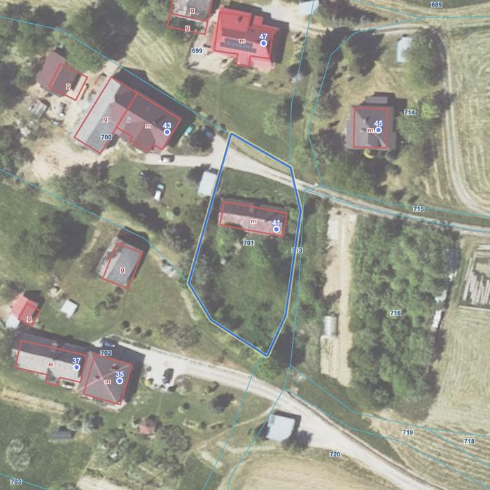 Kombornia, 10 ar - Urokliwa działka z domem i widokiem, sprzedam