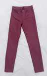 Calzedonia -bordowe spodnie woskowane