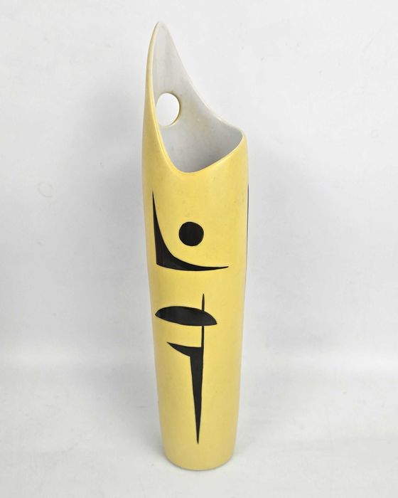 New Look Wazon a'la Picasso Zsolnay Török Janos Węgry lata 60-te 27cm
