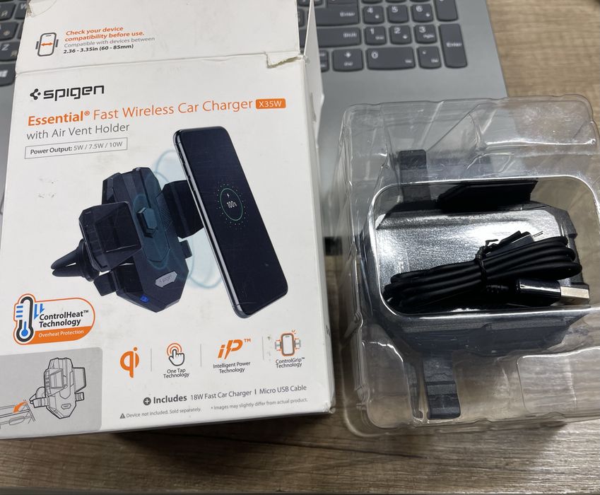 Автотримач Spigen із бездротовою зарядкою X35W (000CG22761)