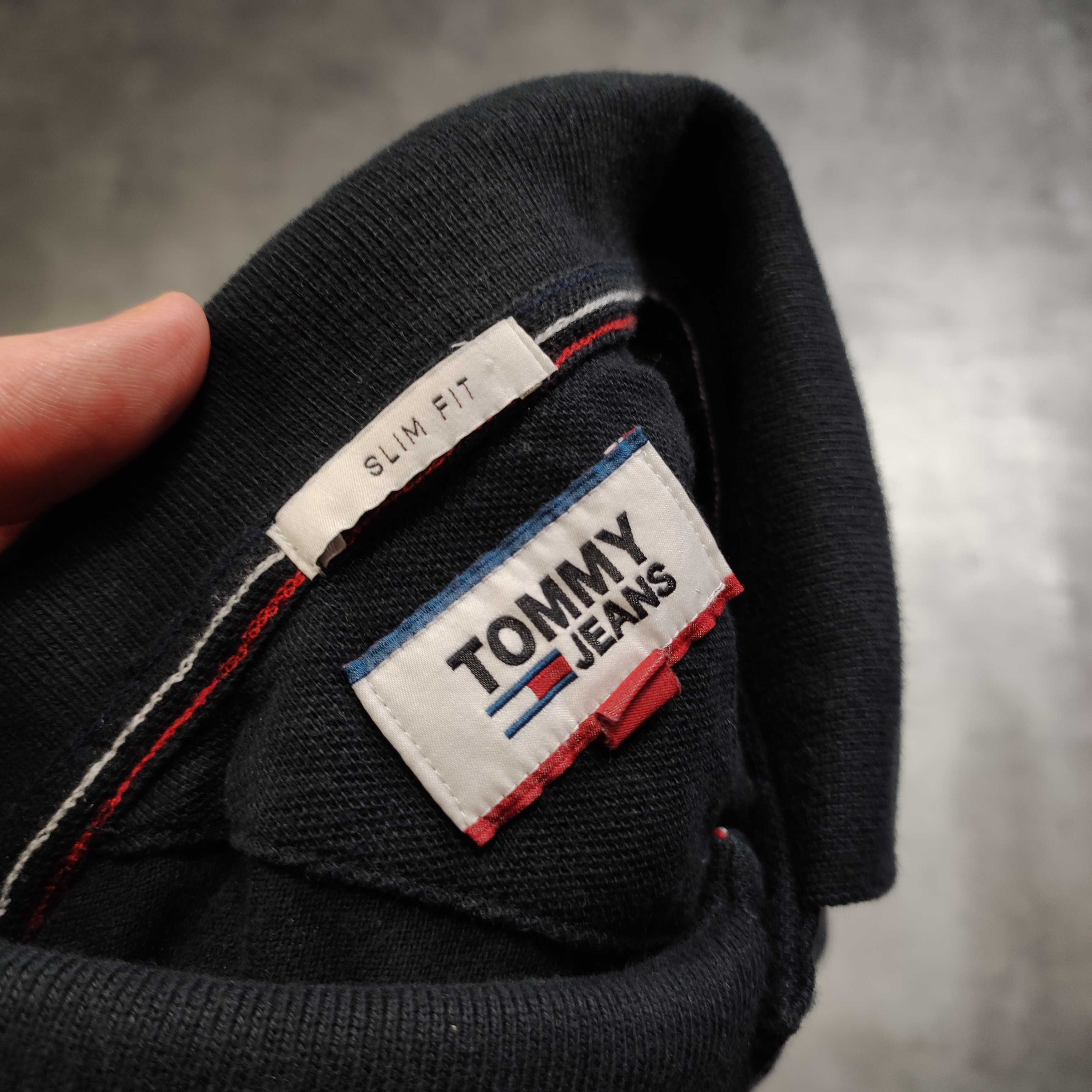 MĘSKA Koszulka Polo Elegancka Czarna Bawełna PREMIUM Tommy Hilfiger