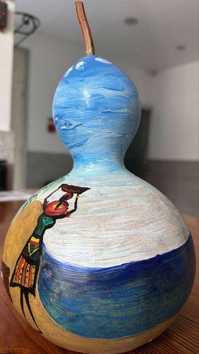Cabaça pintada à mão